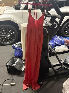 Thursday Friday Red Spaghetti-Strap Maxi Dress